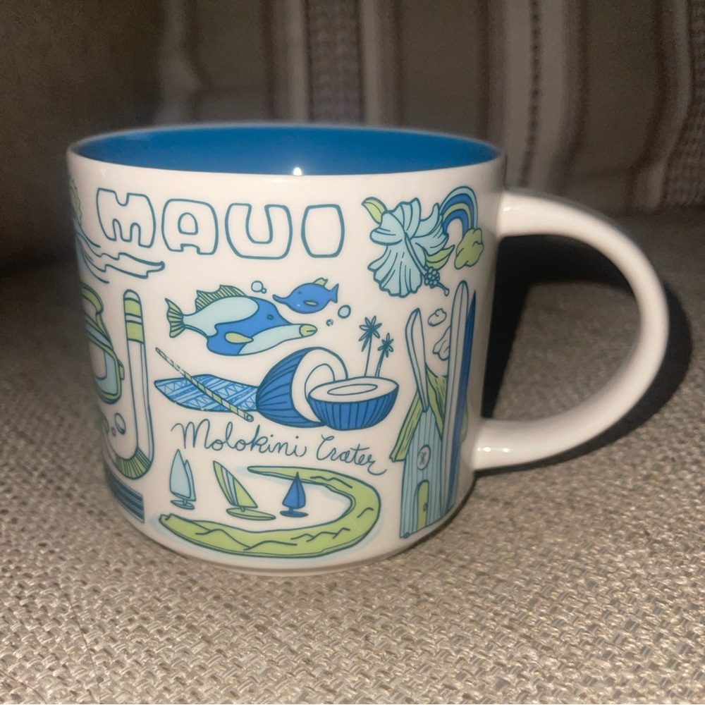 Starbucks Coffee MAUI 14oz Mug 2019 Been There Series Globe Collection Hawaii